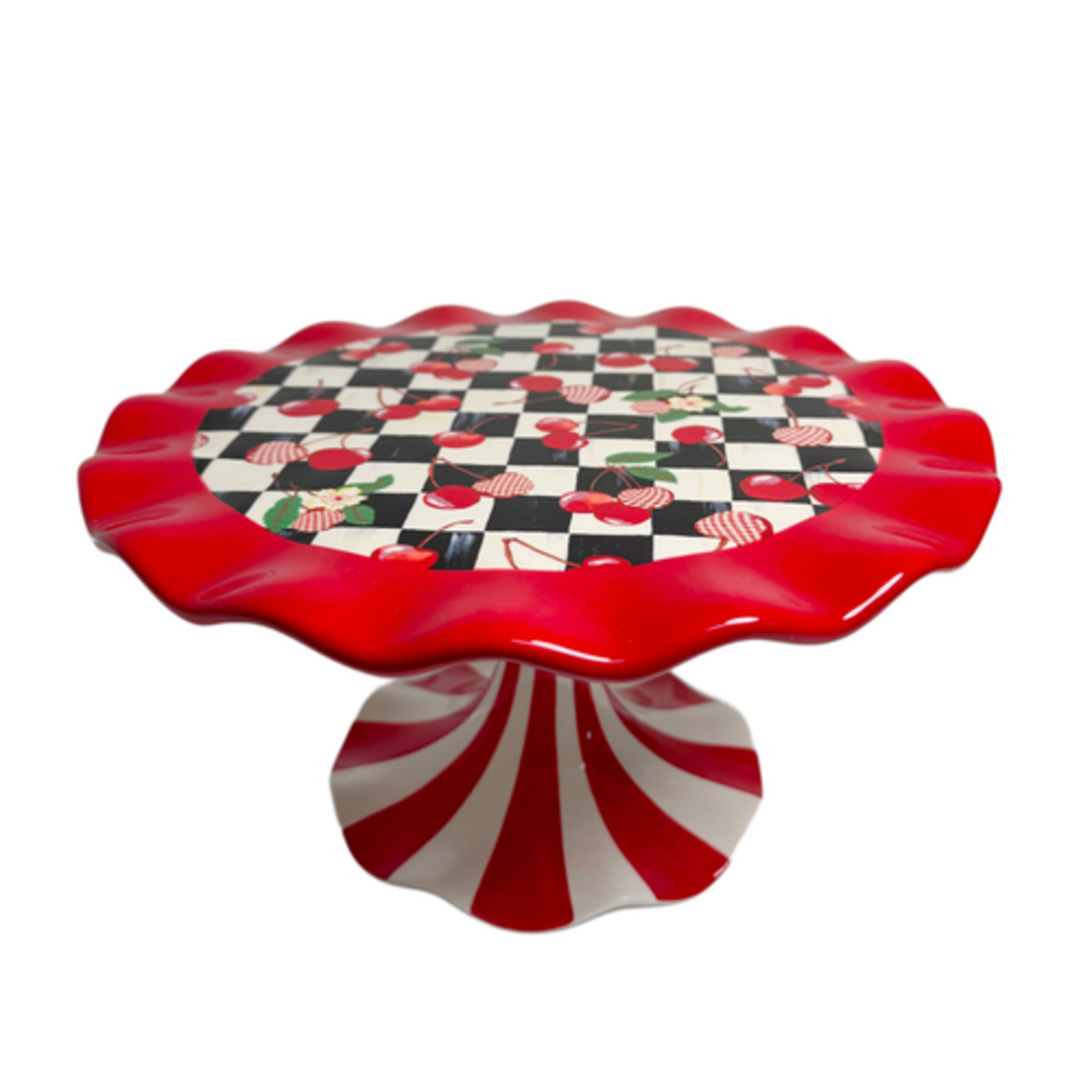 MacKenzie-Childs mon cheri pedestal platter