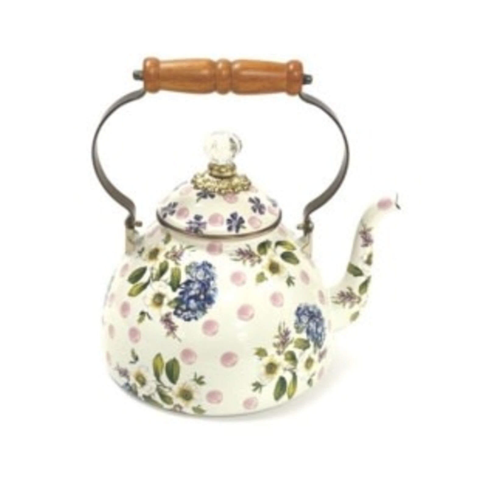 MacKenzie-Childs wildflowers pink 3 qt. tea kettle core UNITS