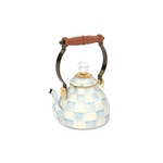 MacKenzie-Childs sky check 1 quart tea kettle