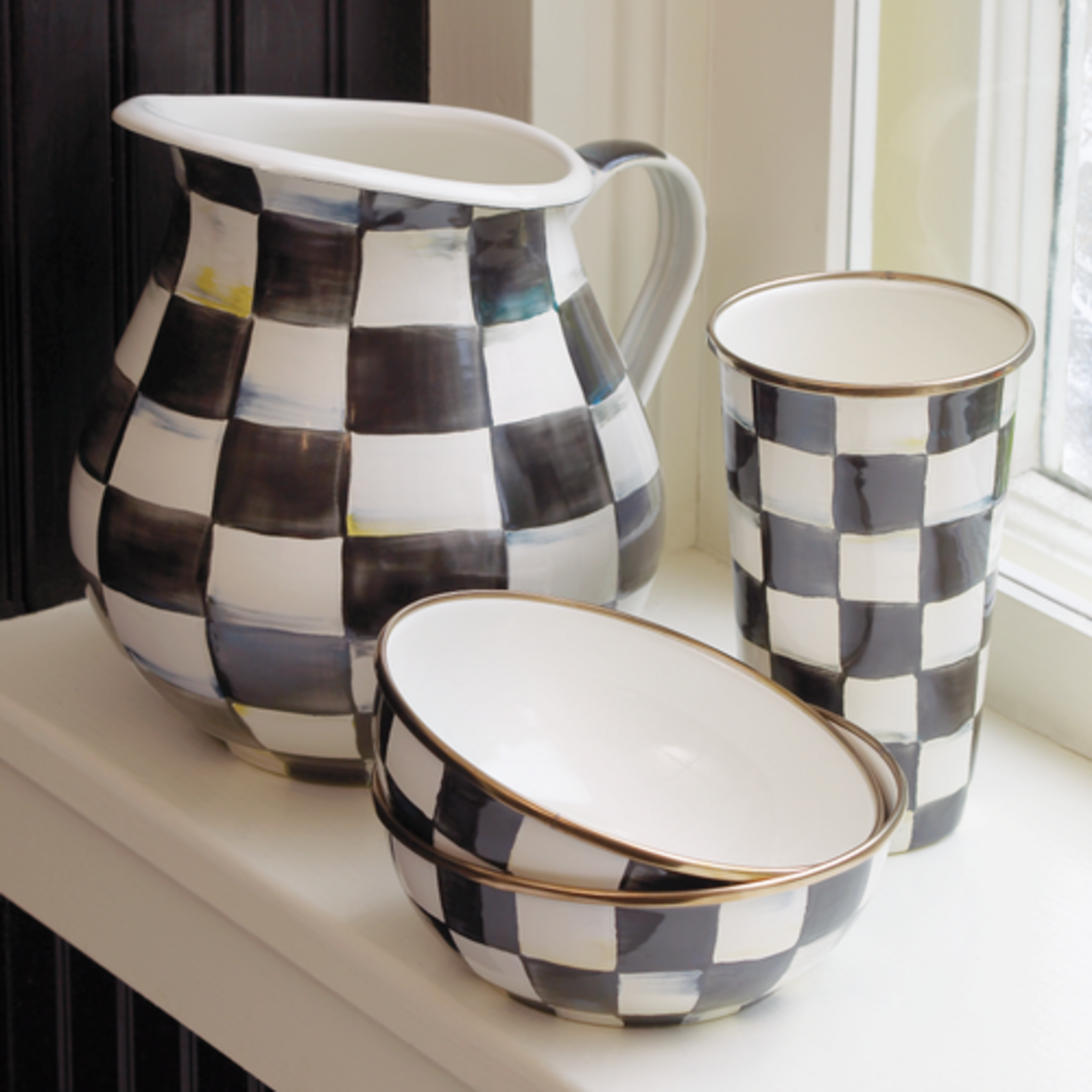 MacKenzie-Childs courtly check pitcher