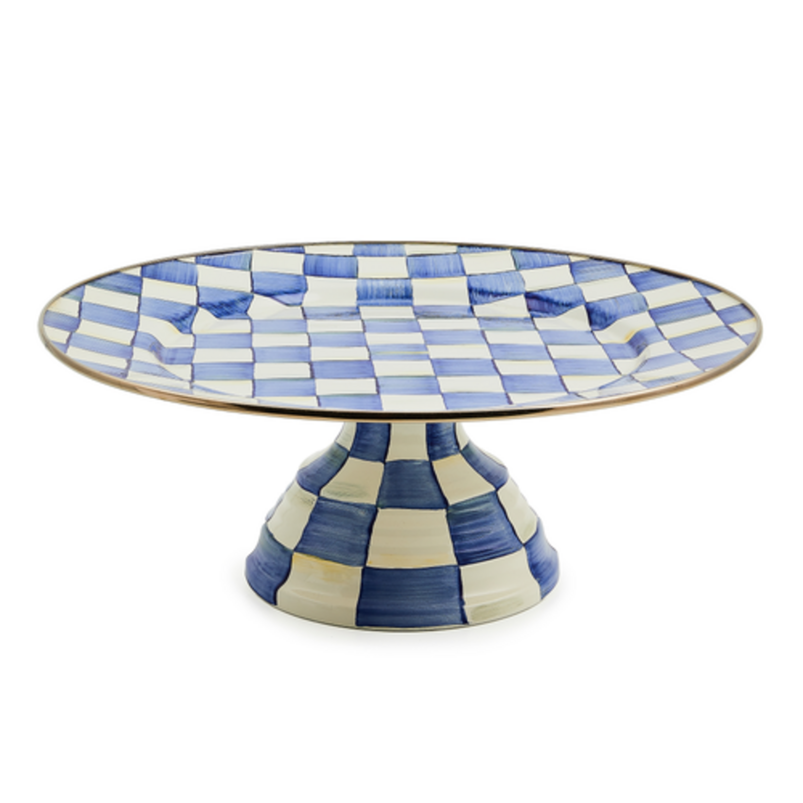 MacKenzie-Childs royal check large pedestal platter