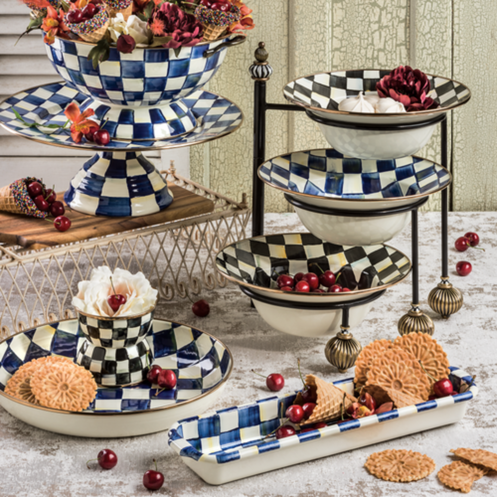 MacKenzie-Childs royal check everything bowl
