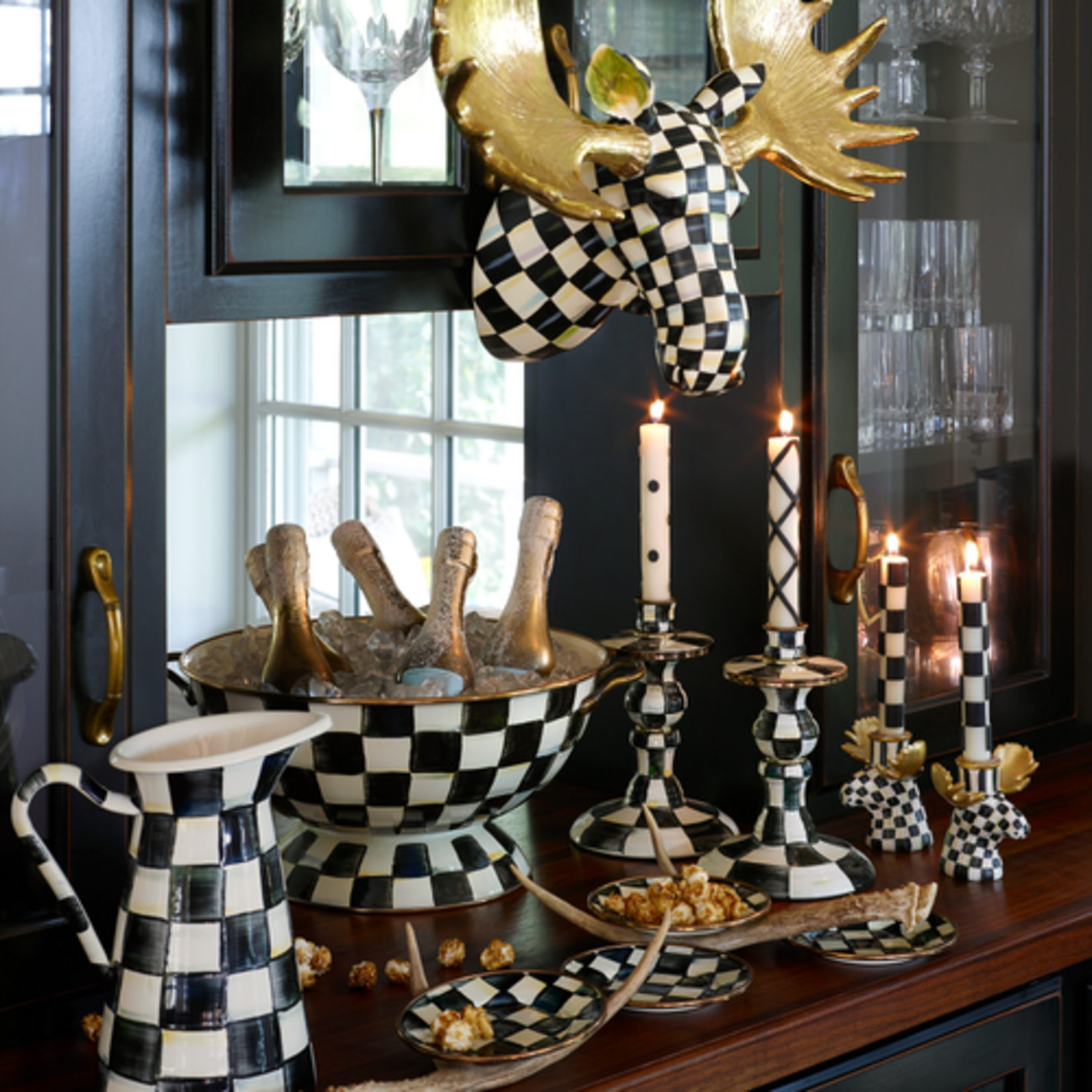 MacKenzie-Childs courtly check everything bowl