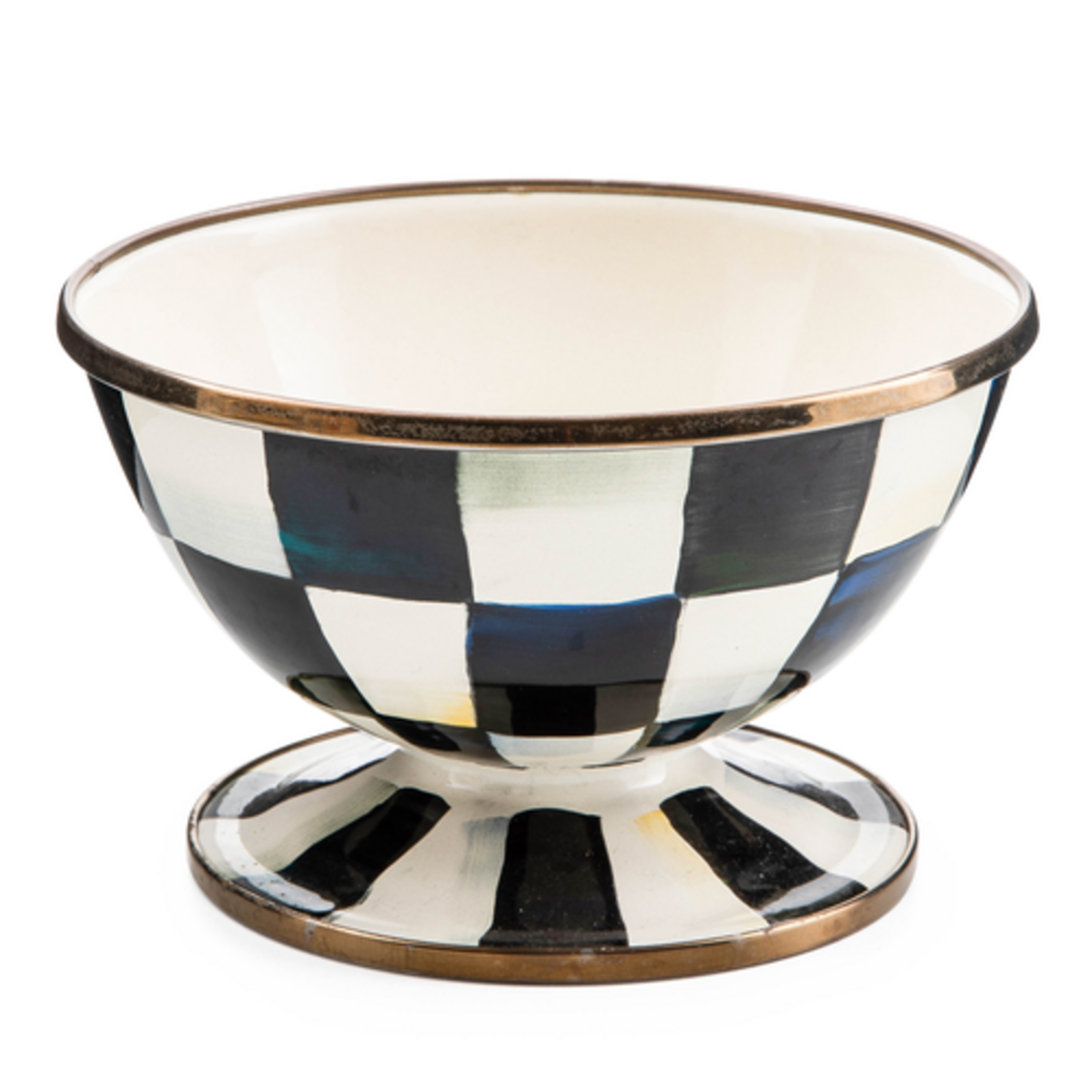 MacKenzie-Childs courtly check ice cream dish