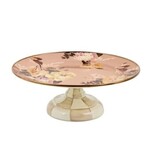 MacKenzie-Childs wild rose mauve small pedestal platter