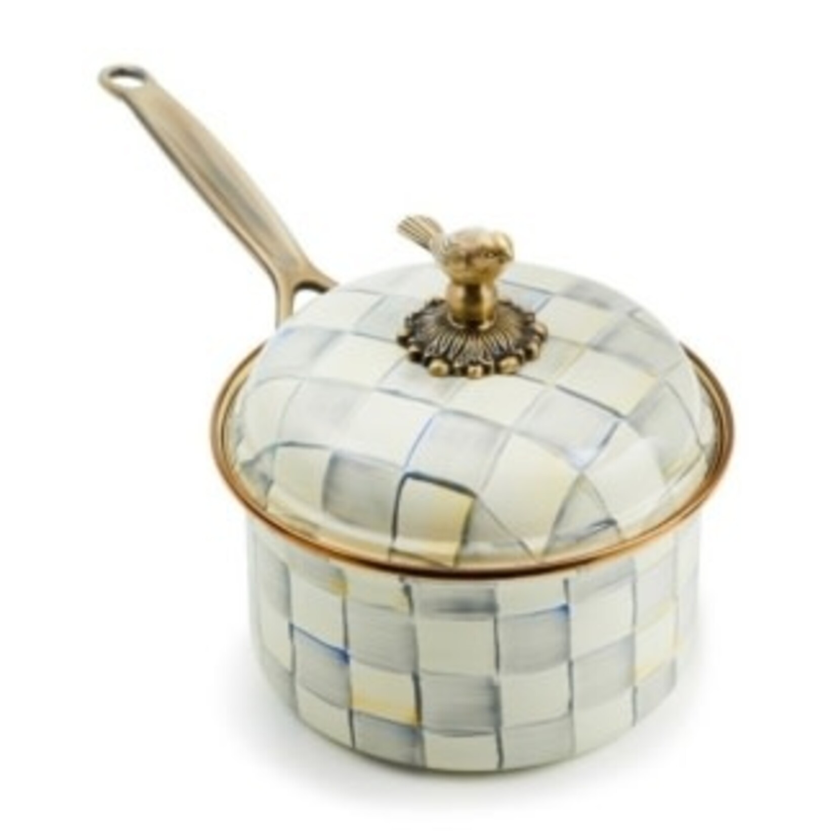 MacKenzie-Childs sterling check 2.5 qt. saucepan