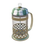 MacKenzie-Childs emerald check french press