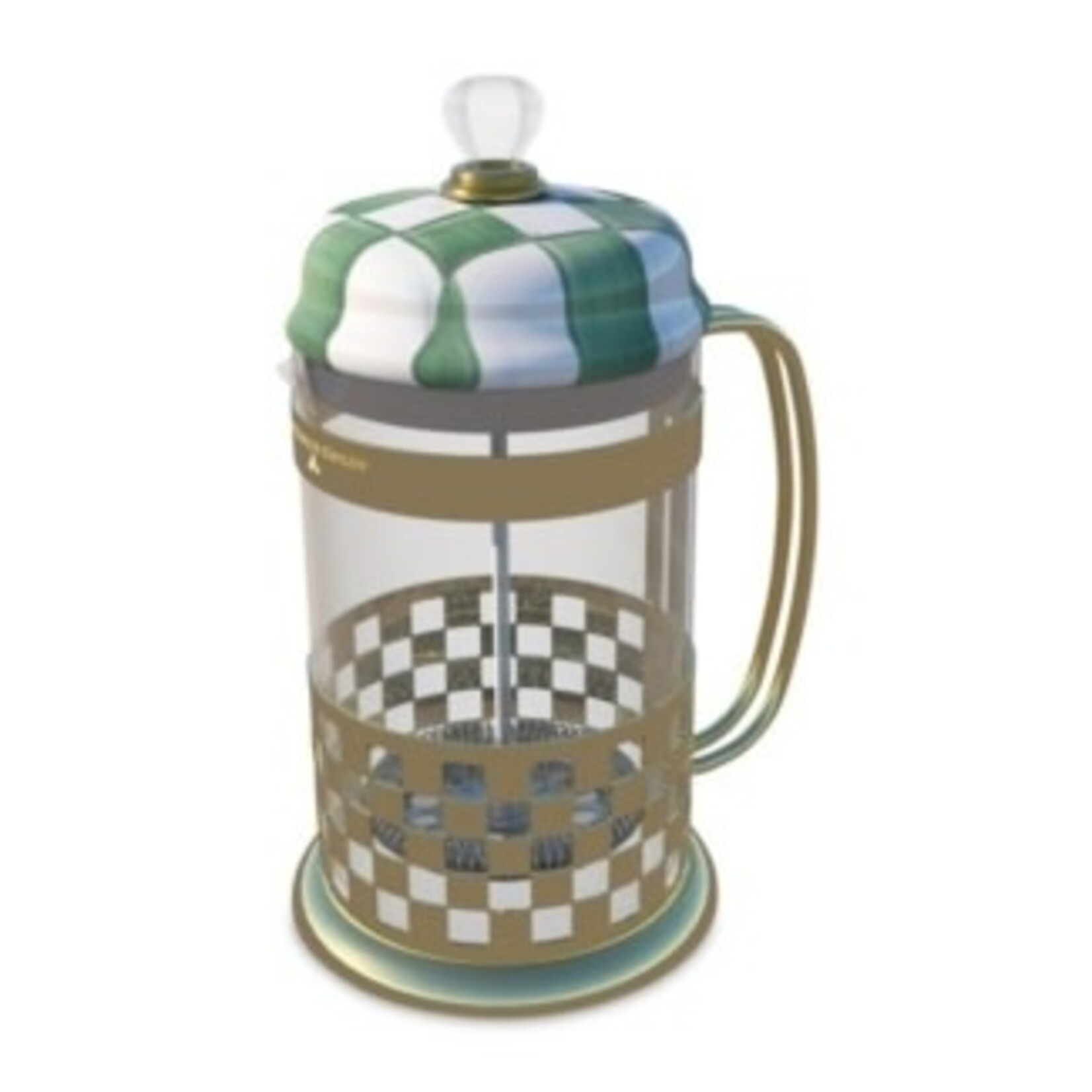 MacKenzie-Childs emerald check french press