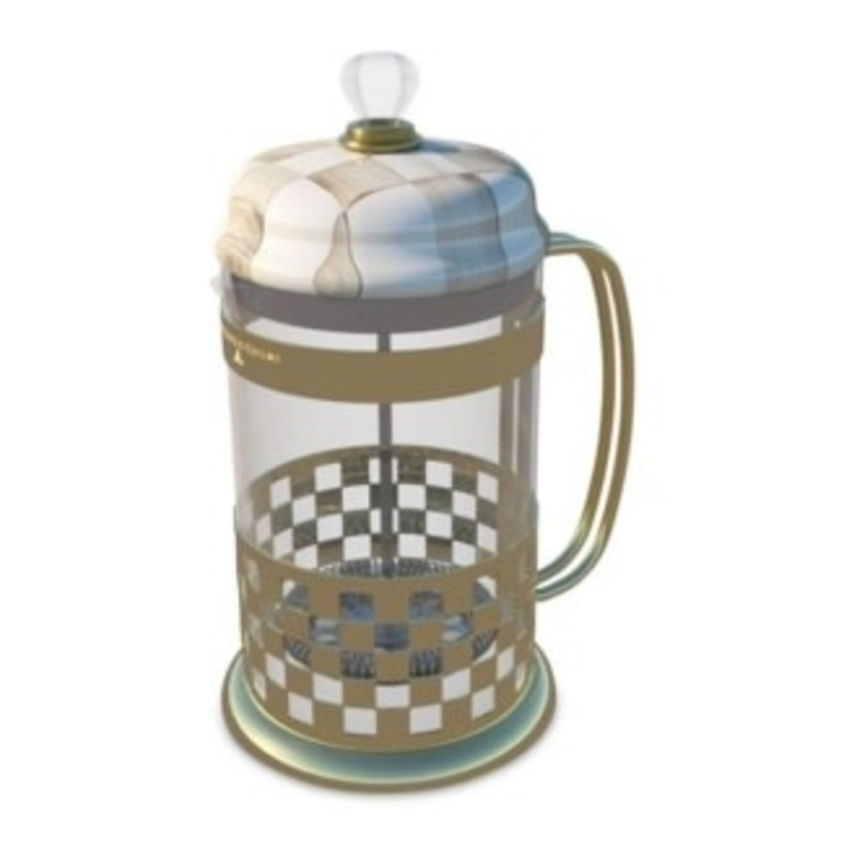 MacKenzie-Childs mocha check french press