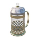 MacKenzie-Childs sterling check french press