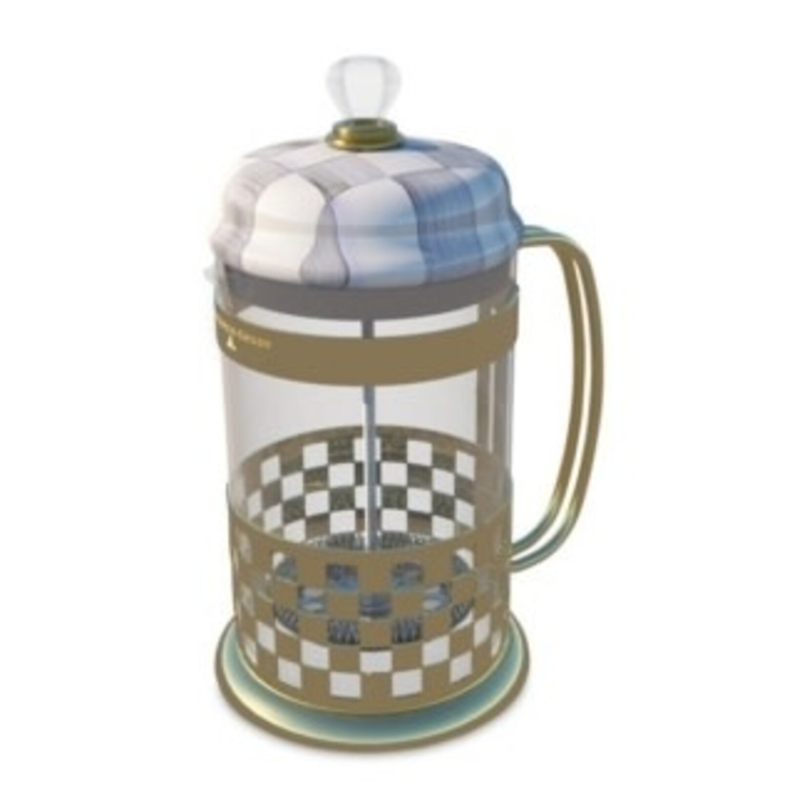 MacKenzie-Childs sterling check french press