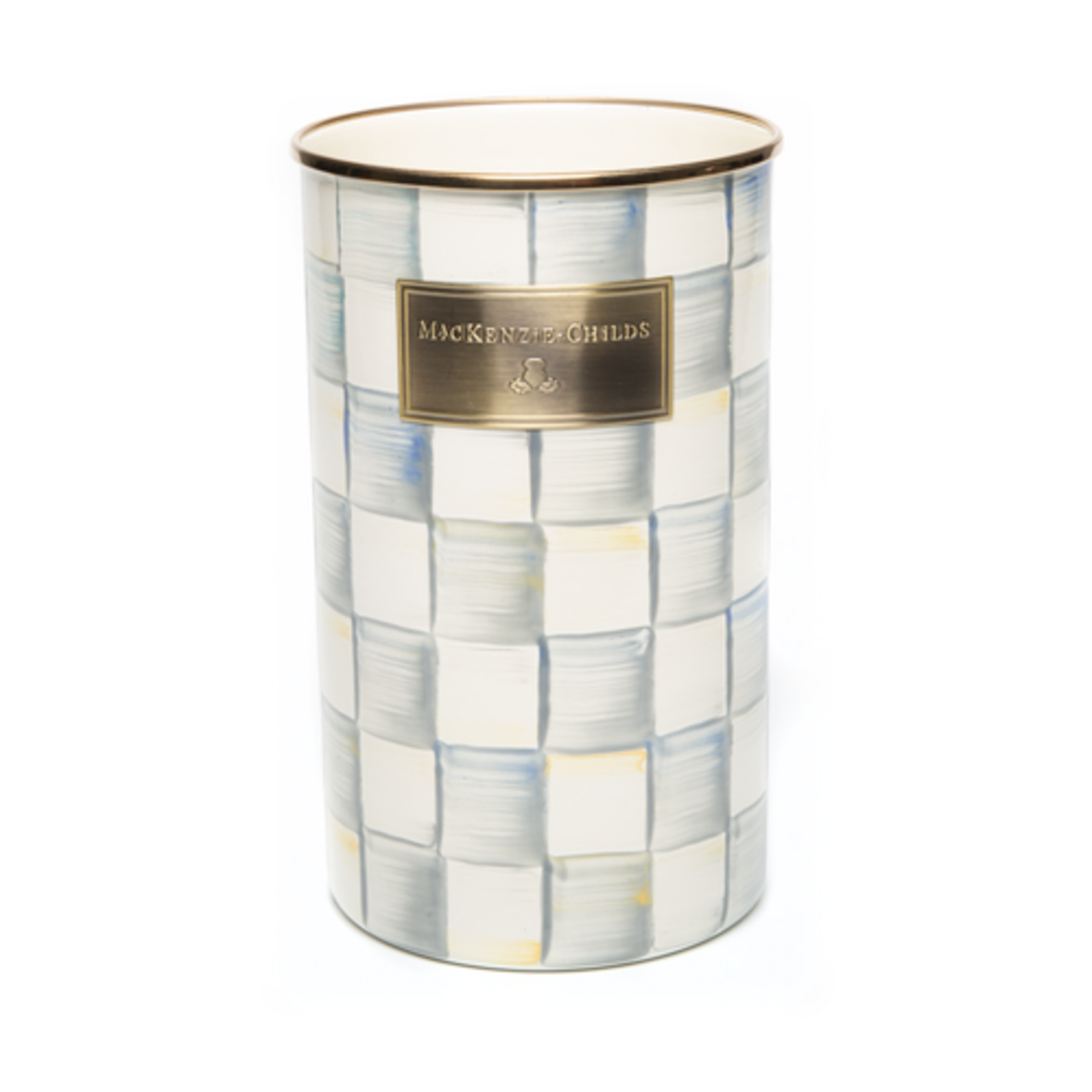 MacKenzie-Childs sterling check utensil holder