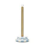 MacKenzie-Childs sky check toilet tissue storage