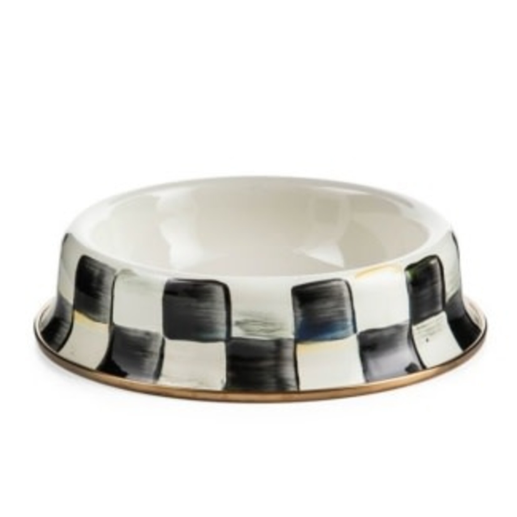 MacKenzie-Childs courtly check small pet dish