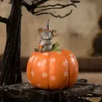 Bethany Lowe Designs, Inc. Halloween Mouse On Pumpkin