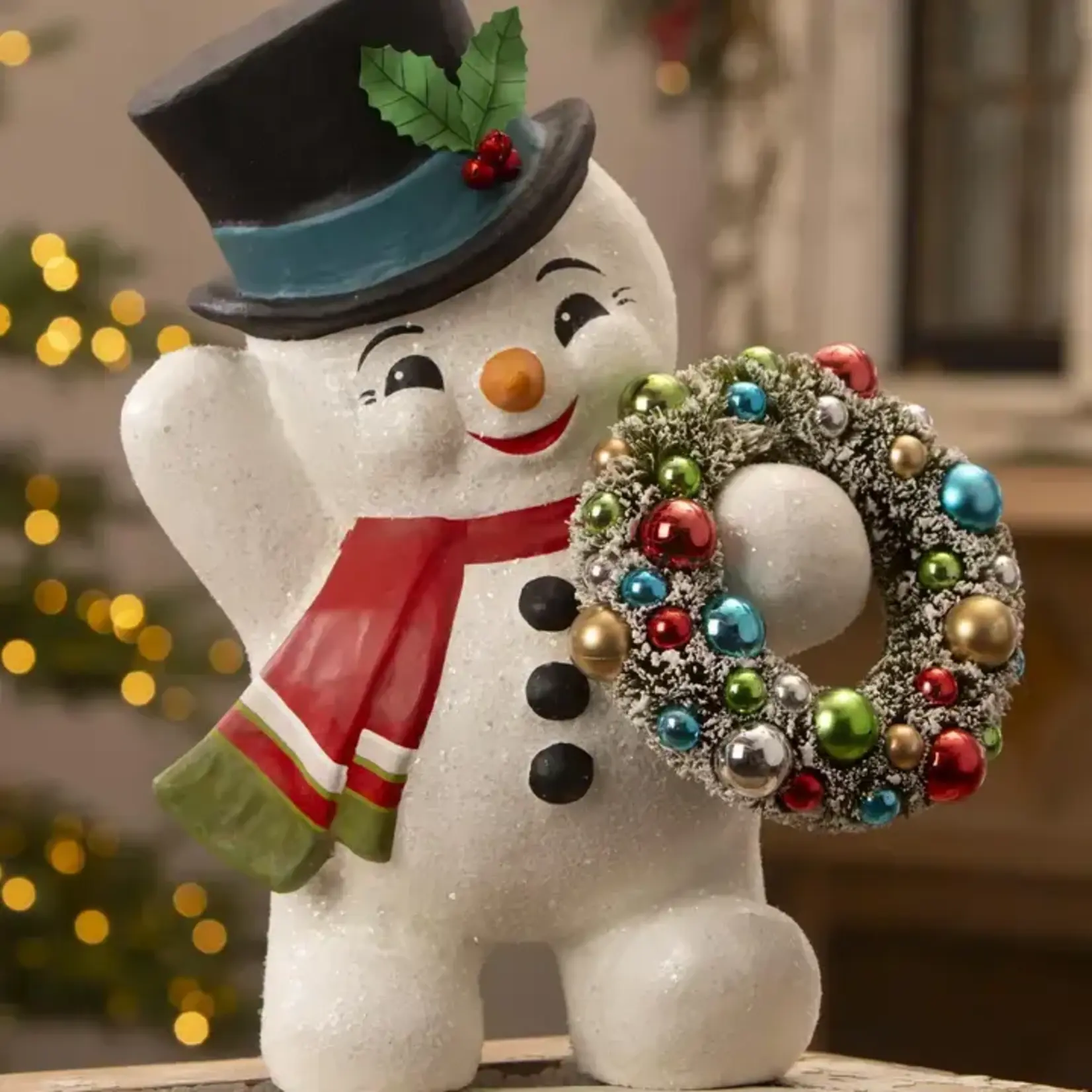 Bethany Lowe Designs, Inc. Large Snowman with Wreath