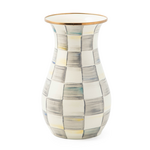 MacKenzie-Childs sterling check tall vase