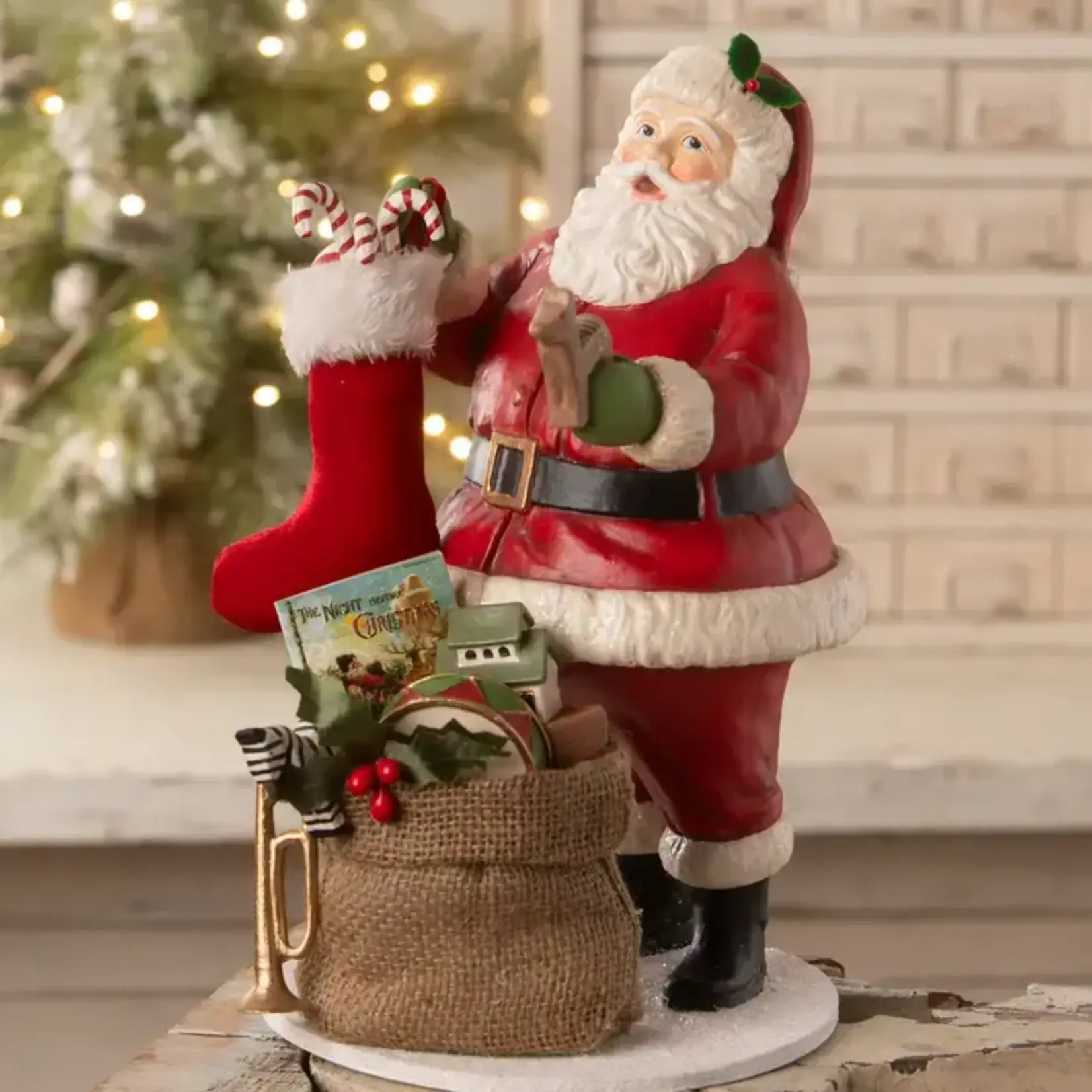 Bethany Lowe Designs, Inc. Santa Filling the Stocking