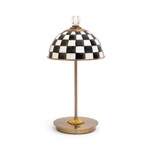 MacKenzie-Childs courtly check led rechargeable dome table lamp