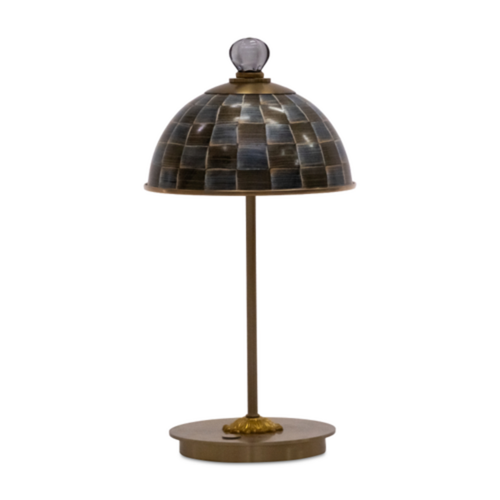 MacKenzie-Childs sophisticheck led rechargeable dome table lamp