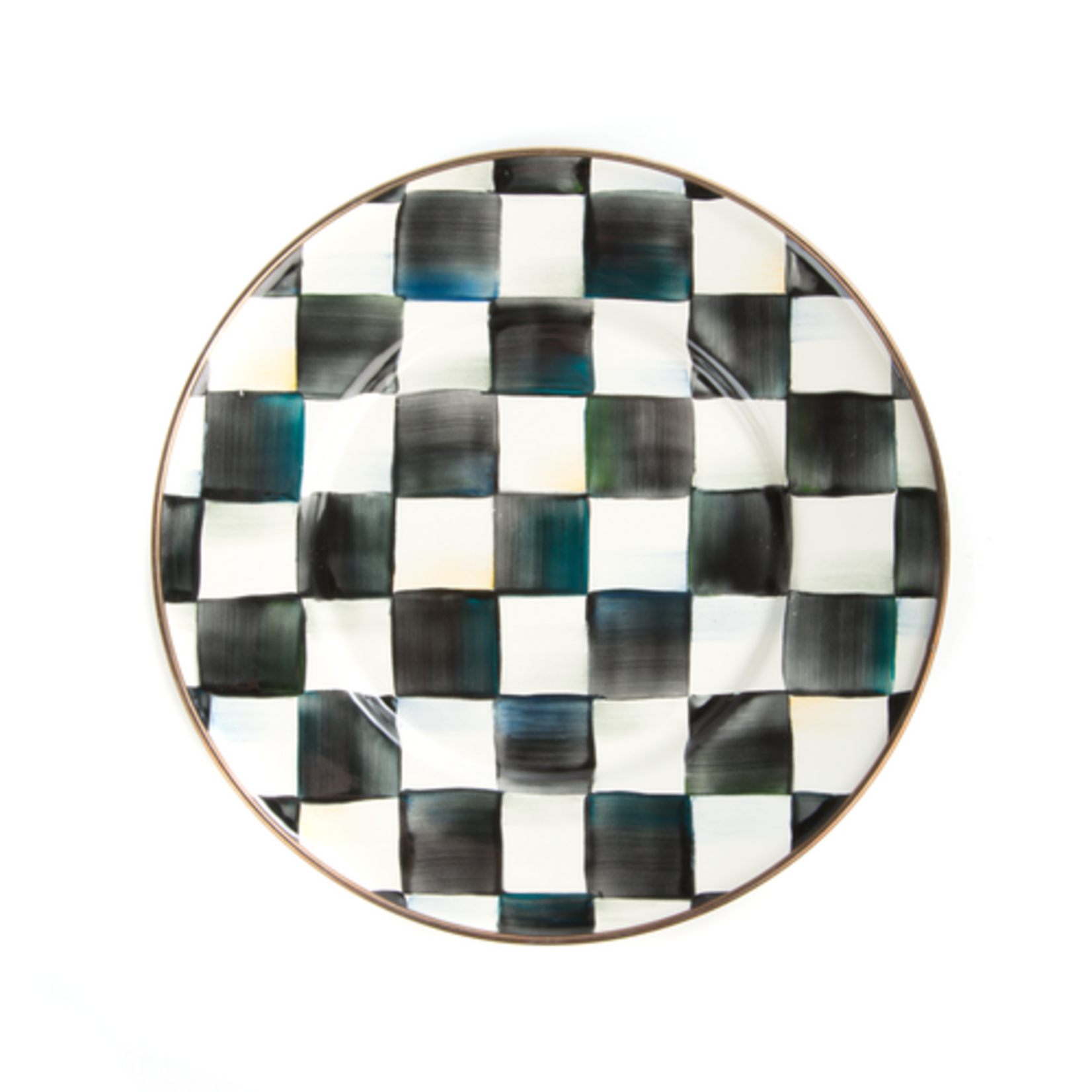 MacKenzie-Childs courtly check salad/dessert plate