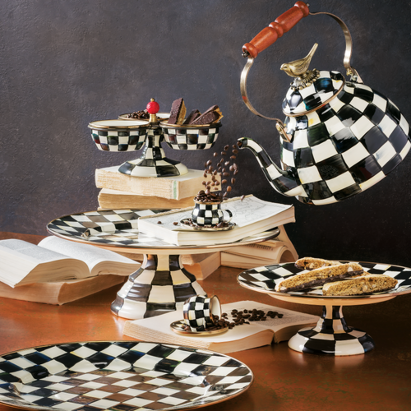 MacKenzie-Childs courtly check serving platter