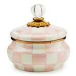 MacKenzie-Childs rosy check squashed pot