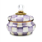 MacKenzie-Childs violet check squashed pot