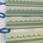 Humble Oak Co Eucalyptus Green Scalloped Wooden Mahjong Racks - 20 Inches