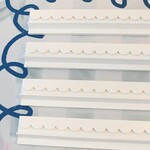 Humble Oak Co White Scalloped Wooden Mahjong Racks - 20 Inches