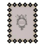 Olivia Riegel Black Enamel Clover Picture Frame, Gold | Photo Frame  5" x 7", Black