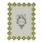 Olivia Riegel Celadon Enamel Clover Picture Frame | Photo Frame  5"x 7", Green