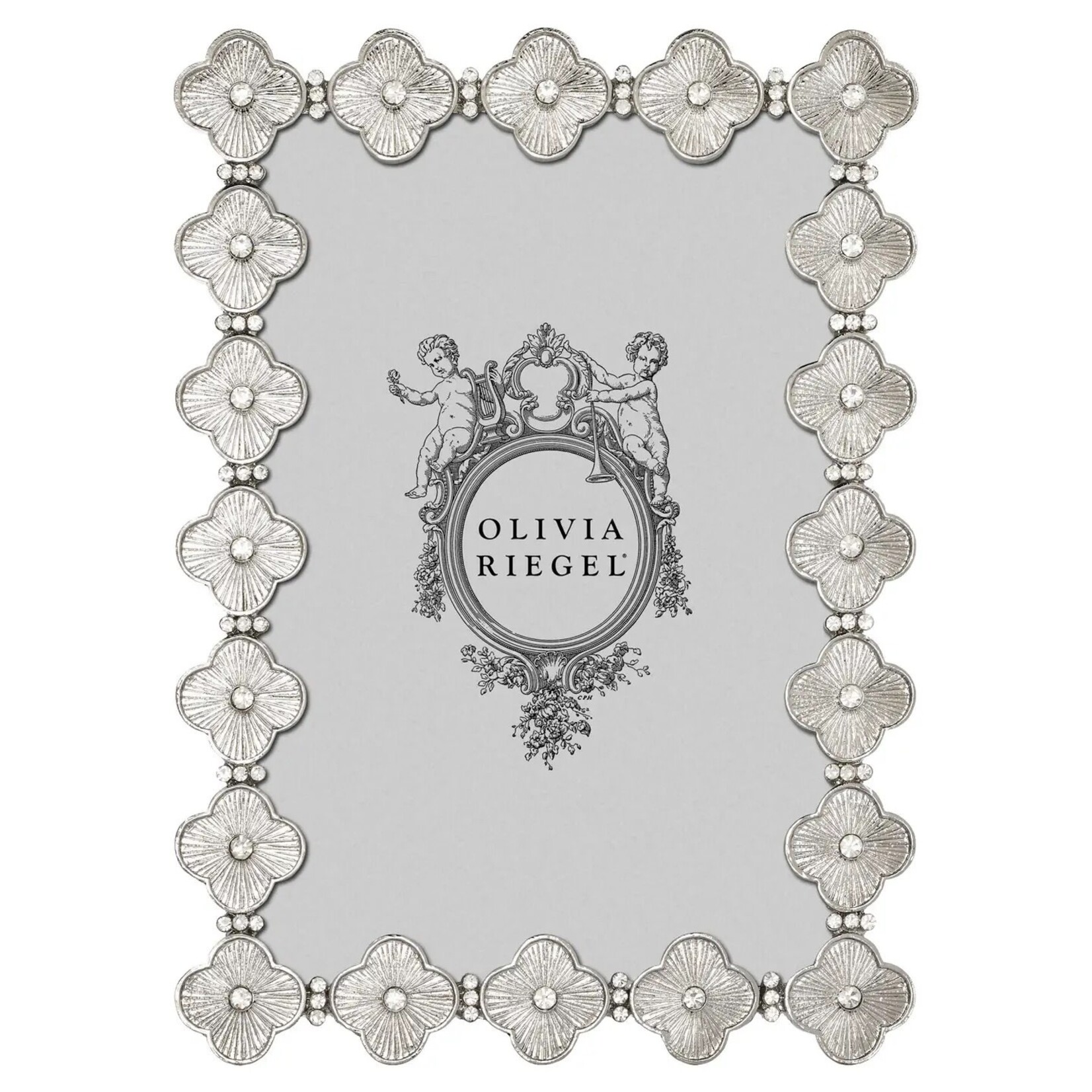 Olivia Riegel Clover Frame | Photo Frame | Gold Frames | Silver Frames  4" x 6", Silver