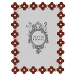 Olivia Riegel Crimson Enamel Clover 5" X 7 Picture Frame | Photo Frame