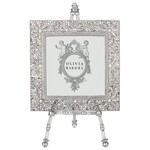 Olivia Riegel Windsor Picture Frame On Easel | Photo Frame 4" x 4", Silver
