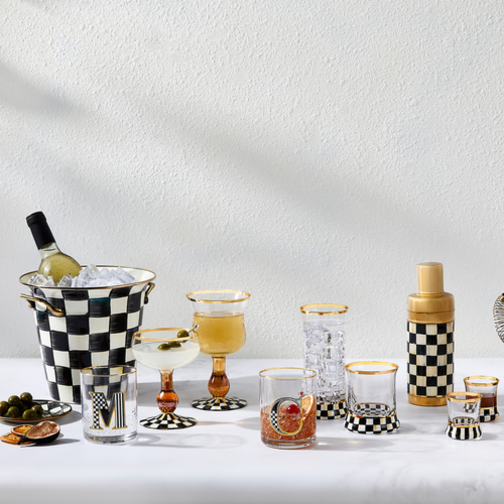 MacKenzie-Childs courtly check wine cooler