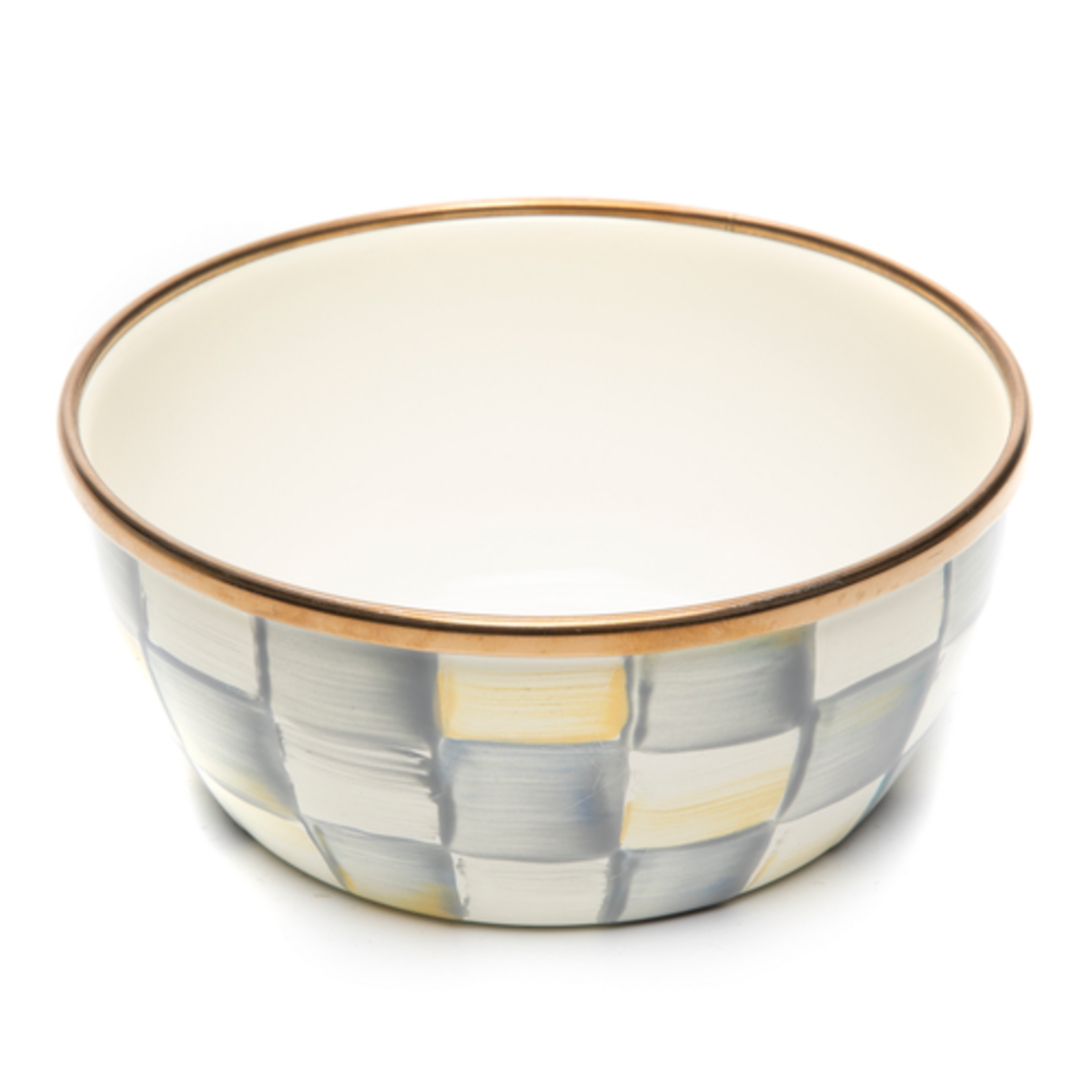 MacKenzie-Childs sterling check pinch bowl