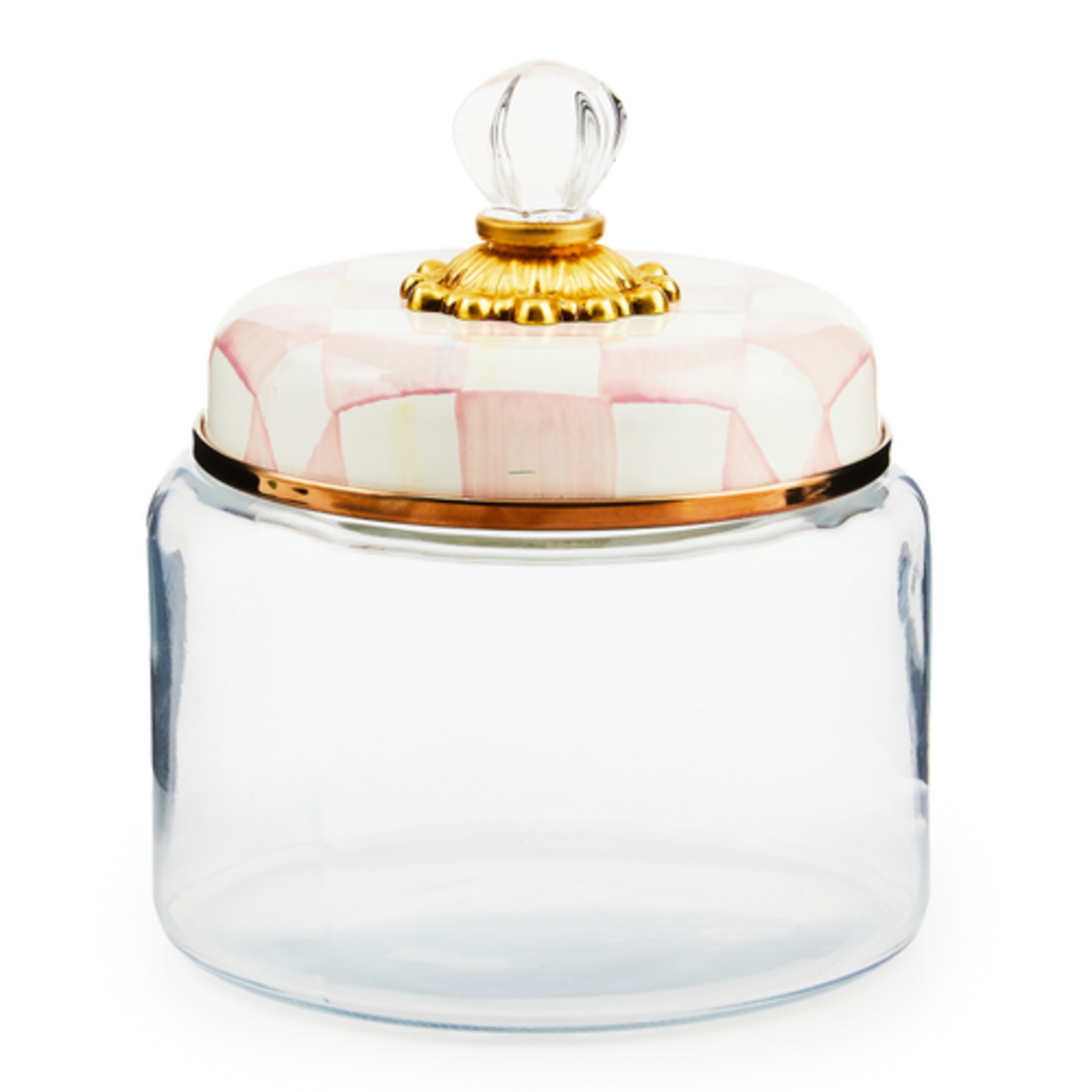 MacKenzie-Childs rosy check small kitchen canister