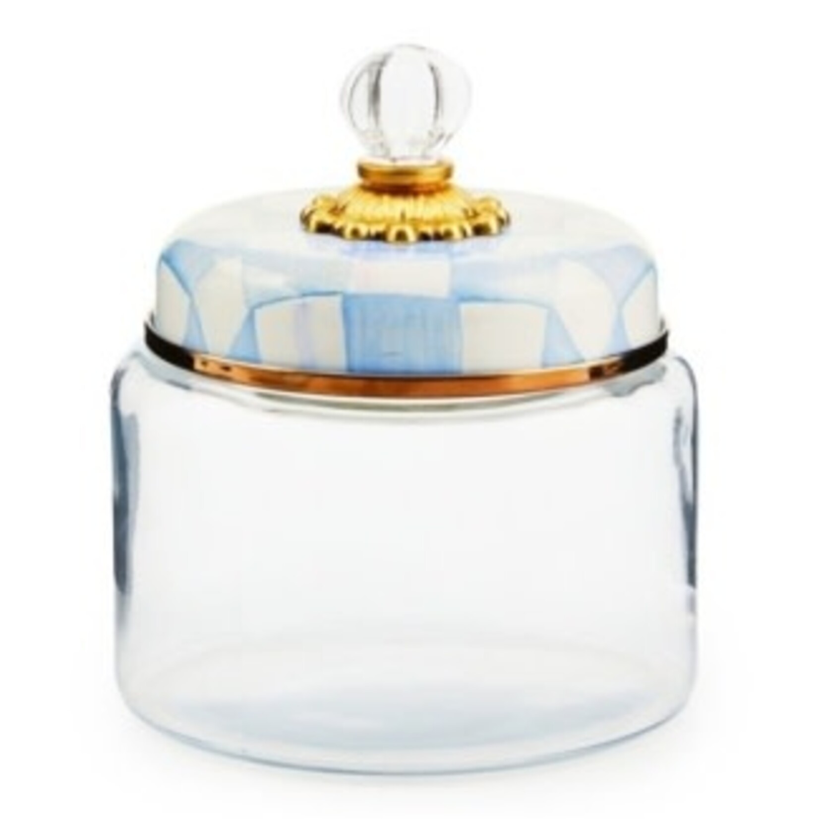 MacKenzie-Childs sky check small kitchen canister