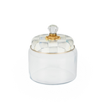 MacKenzie-Childs sterling check medium kitchen canister