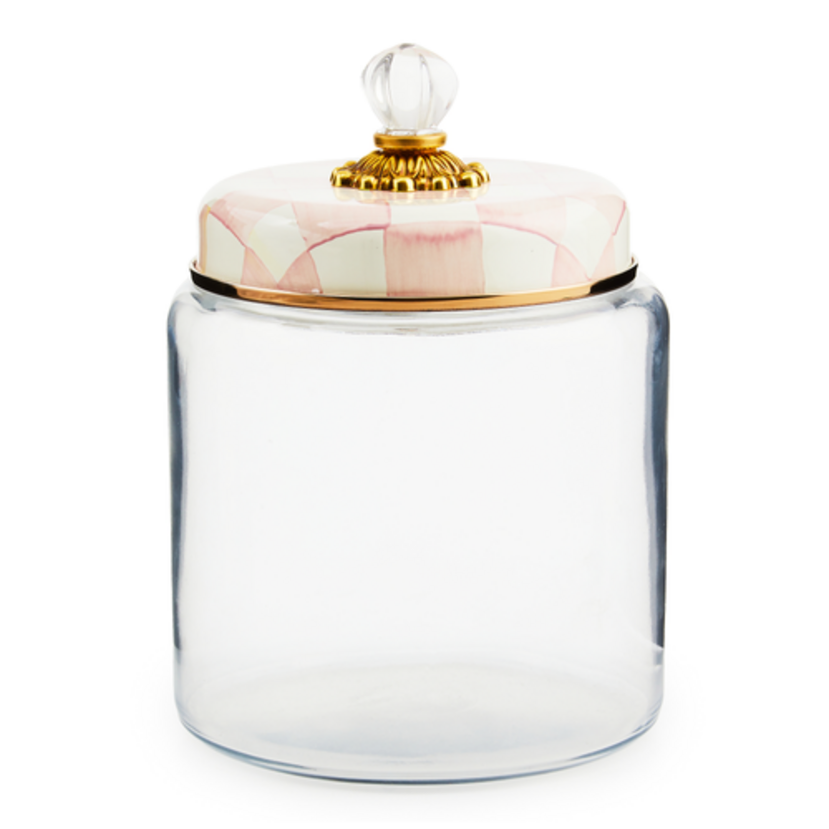 MacKenzie-Childs rosy check large kitchen canister
