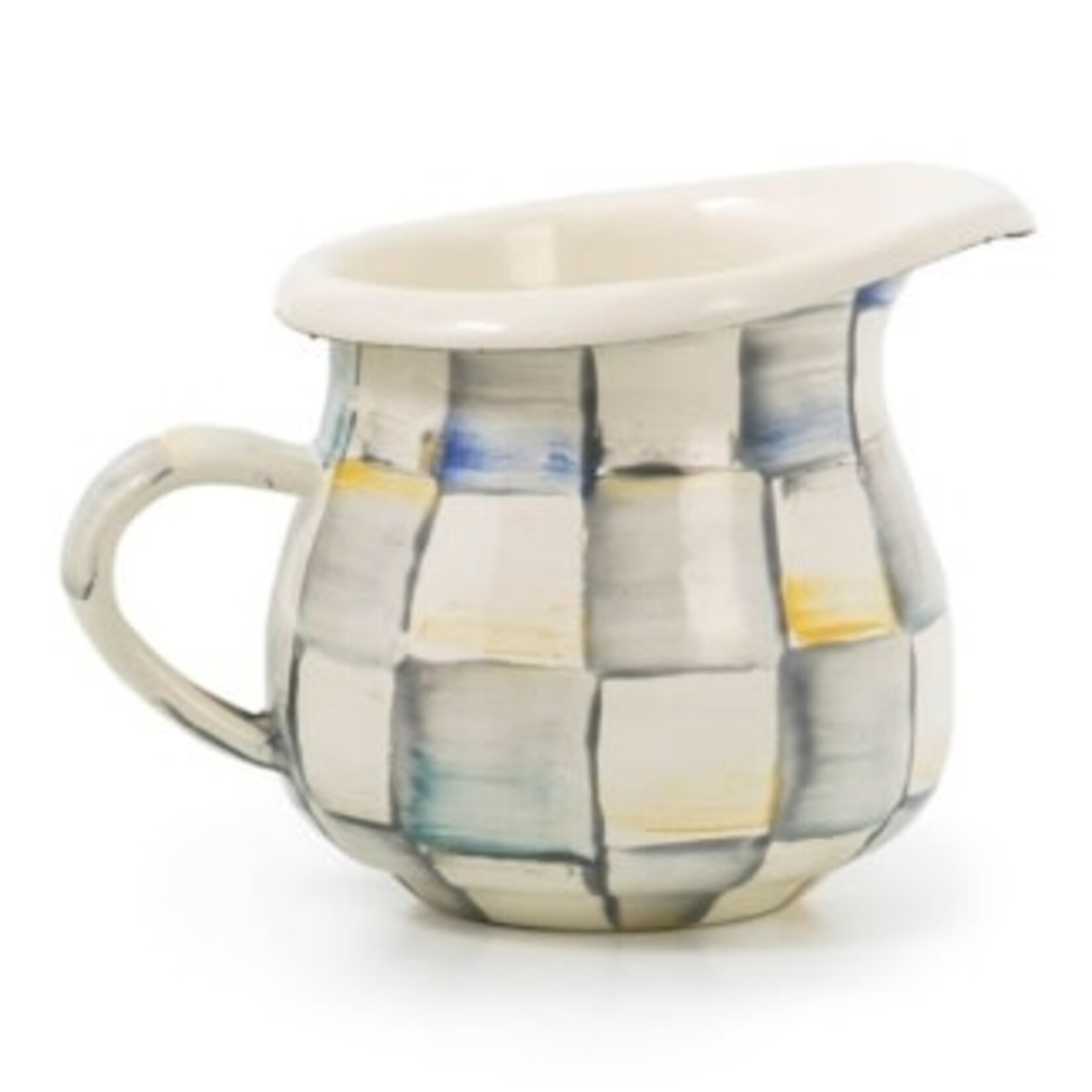 MacKenzie-Childs sterling check enamel little creamer