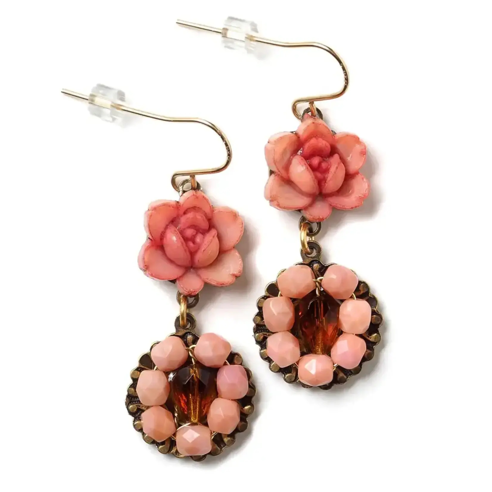 Elements, Jill Schwartz Beaded Rosé Earrings