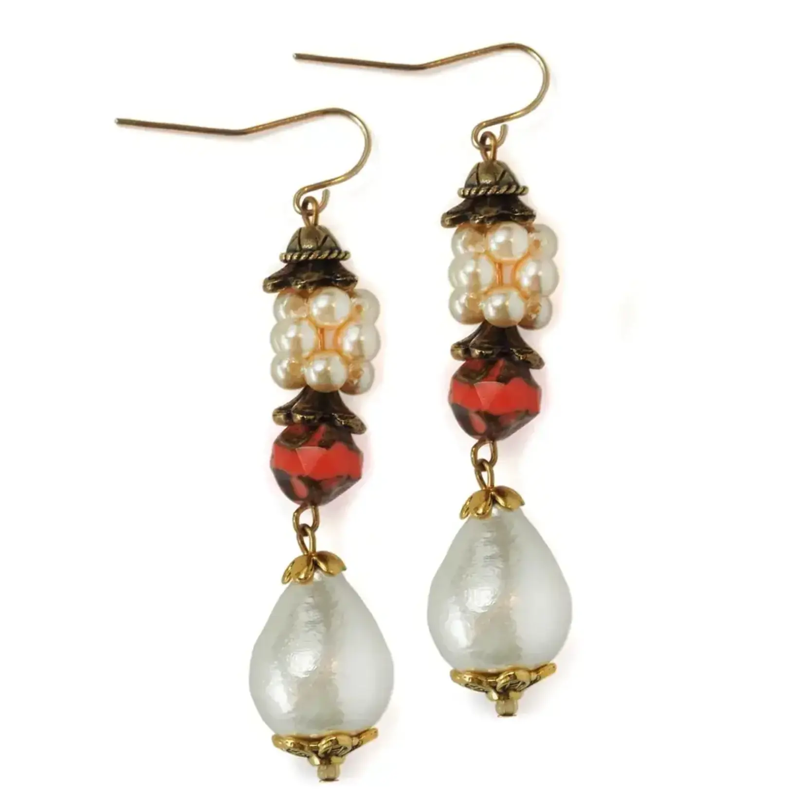 Elements, Jill Schwartz Pearls and Pomegranate earrings