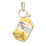 Solar Eclipse Hand-Painted French Butter Bag Charm + Keychain | Eco-Friendly