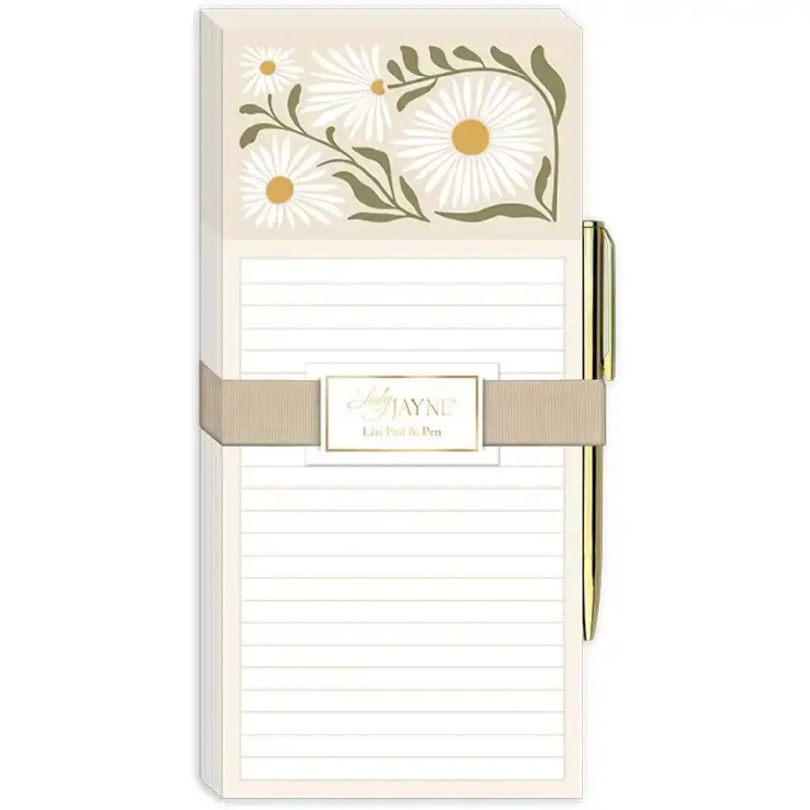 Lady Jayne Magnetic List Pad with Pen Flower Market Daisy