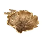 Silver Tree Home & Holiday Gold Plate Cast Magnolia Trinket Tray