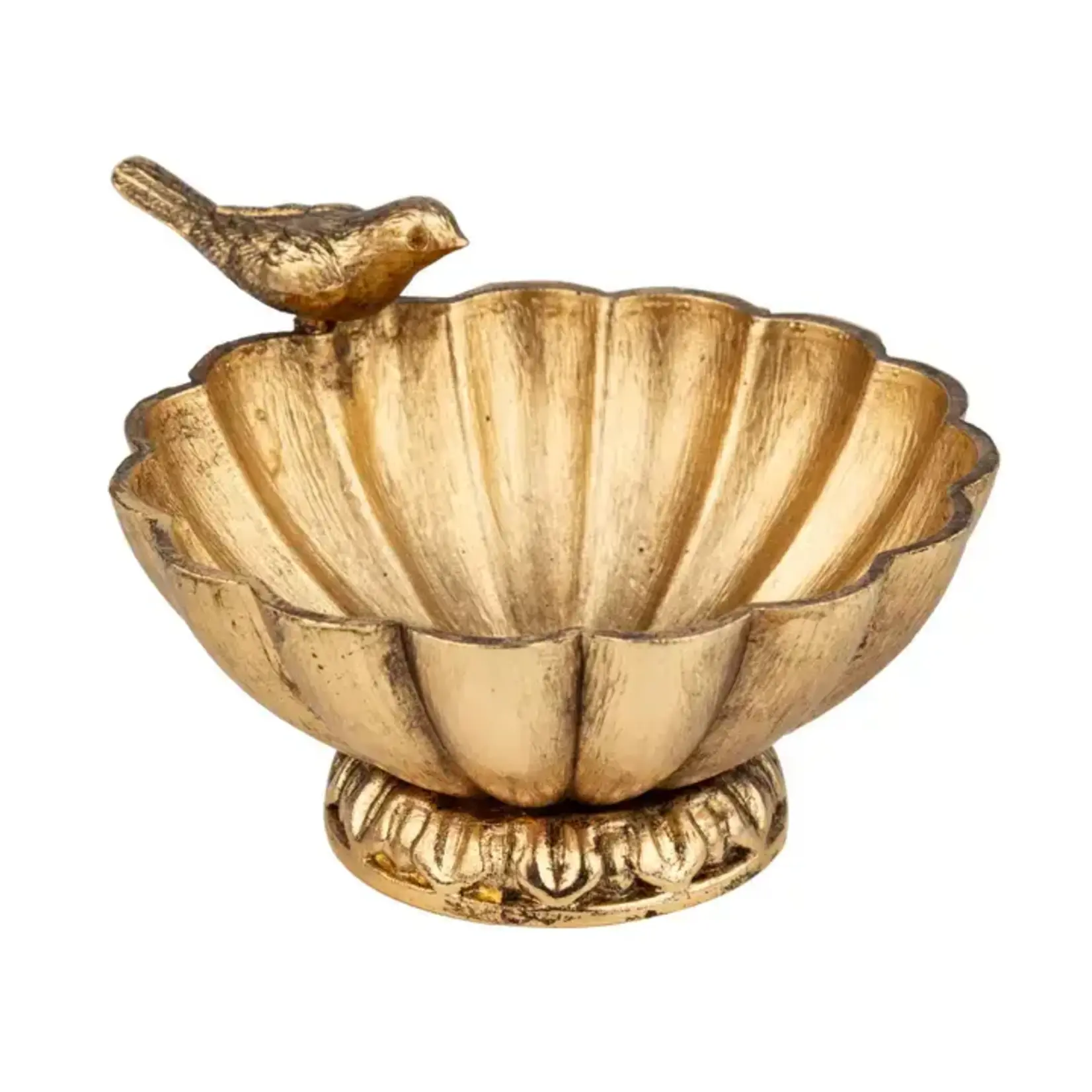 Silver Tree Home & Holiday Gold Plate Bird Bath Trinket Tray