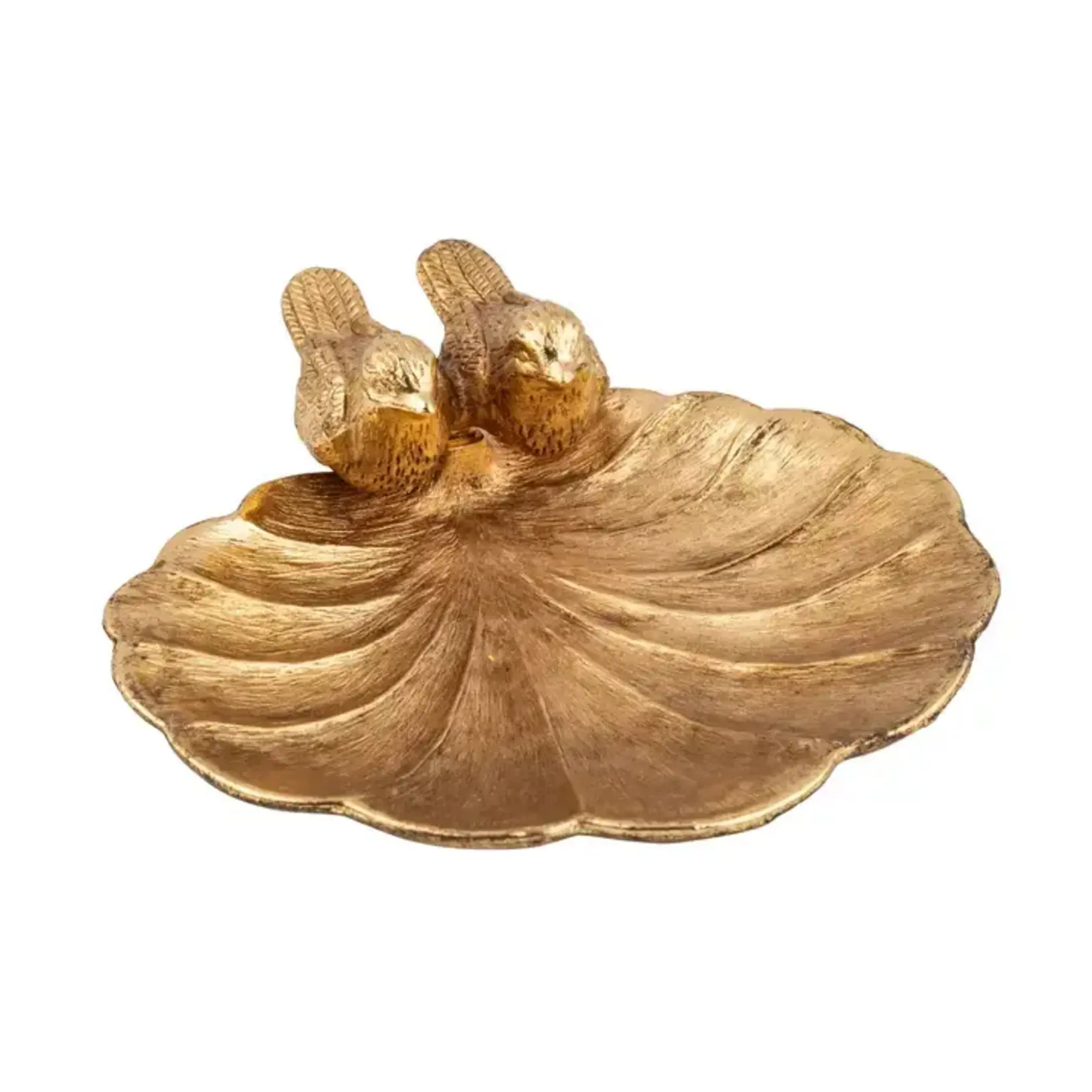 Silver Tree Home & Holiday Gold Plate Shell & Bird Trinket Tray