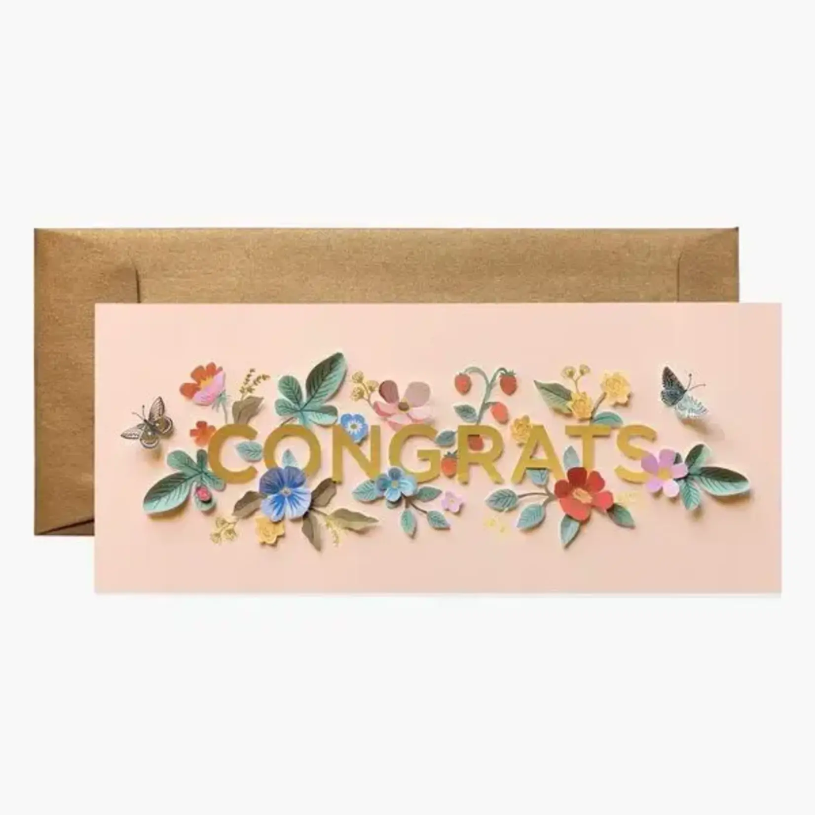 Rifle Paper Company Cut Paper Congrats Money Holder Card